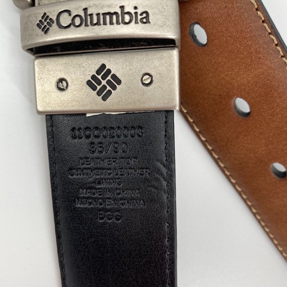Columbia Black Brown Reversible 35" Leather Belt - Picture 5 of 5